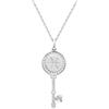 Presentski Collana con Ciondolo Costellazione Donna: in Argento Sterling 925 Pesci Collane Pendente con Zirconi, Retrò Ciondoli Chiave Astrologia, Moda Oroscopo Gioielli Regalo di Compleanno per Ragazze