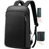 ZINZ Zaino per Laptop Sottile ed Espandibile da 15 15,6 16, Antifurto, Borsa per Notebook da Viaggio Aziendale, Zaino Multiuso di Grande Capacità per Uomini e Donne,DB01K02