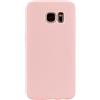 cuzz Cover per Samsung Galaxy S7+(1 pezzi proteggi schermo in vetro temperato) tinta unita premium flessibile silicone TPU custodia sottile ultra leggera antiscivolo (rosa chiaro)