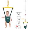 FUNLIO Altalena da Porta con Gancio da Soffitto per Neonati per 6-24 Mesi, Altalene Saltare Su per Neonati per Giochi Indoor/Outdoor, con Catena Regolabile, Facile da Montare e Riporre - Verde
