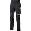 U-POWER DON'T WORRY... BE HAPPY! U-Power World, Pantaloni Cargo Slim Fit, con Multi Tasche Frontali e Laterali, Pantaloni Comodi ed Estensibili, con Bottone Frontale, Tessuto Traspirante (BLACK CARBON - 2XL)