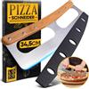 SIDORENKO Loco Bird Tagliapizza Mezzaluna - Coltello per Pizza Acciaio Inox 34,5 cm