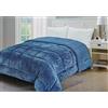 Corredocasa Piumone/Piumino Trapunta Coral Tinta Unita Caldo Double Face Vellutata Cinigliata Soffice Morbida Moderno Durevole Ideale per Casa Letto Famiglia Made in Italy(Singolo, Azzurro)