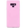 cuzz Cover per Samsung Galaxy Note 9+(1 pezzi proteggi schermo in vetro temperato) tinta unita premium flessibile in silicone TPU custodia sottile ultra leggera antiscivolo (rosa scuro)