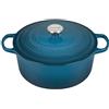 Le Creuset Cocotte rotonda Evolution in ghisa vetrificata con Coperchio, diameter 28 cm, Deep Teal, 21177286422430
