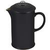 Le Creuset Coffee Press in gres vetrificato con Pressa in Acciaio Inox, 1 L, Nero, 91028200000000