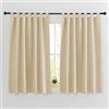 PONY DANCE Tende Oscuranti Corte Cucina con Passanti 2 Pezzi 140x137 CM Tende Termiche Isolanti per Interni Curtains Camera da Letto per Finestre Piccole, Beige