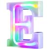 Nordstylee Luci a LED illuminate, lettere al neon per parete, per festa di compleanno, Natale, decorazione di nozze, lettere colorate (E)