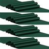 ieron Confezione da 4 runner da tavola in raso lungo, 30 x 274 cm, in tessuto liscio e setoso, riutilizzabili, lavabili, per matrimoni, banchetti, feste, decorazione verde scuro