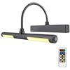 HONWELL Lampada per Quadri,Luci Specchio con Telecomando,Luci a Pittura Parete Alimentate con Batterie AA con Braccio Oscillante a 180° e Dimmer di Luminosità per Interni Quadri，Nero