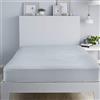 Fusion Brushed Bedding Biancheria da Letto Spazzolata, 28 cm, Cotone, Argento, Doppio