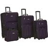 Rockland, Set di valigie Journey, morbide, verticali, Viola, 4-Piece Set (14/19/24/28)