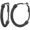 PROSTEEL Orecchini a Cerchio Intrecciati in Acciaio Inossidabile 316L, 20-80mm, Impermeabili
