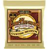 Ernie Ball Earthwood Custom Medium 80/20 Bronze, Corde per chitarra acustica, confezione da 3, diametro 12.5-56