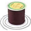 Craftdady- Cordoncino in nylon intrecciato per perline da 0,5 mm, per nodi cinesi, macramè, braccialetti fai da te, collane e gioielli, da 137 metri, colore: marrone cocco