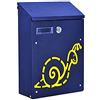 Blinky 27298-10 Lumaca Cassetta per Lettere in Acciaio, 21x8.5x30, Nero