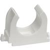 SOMA Clip per tubi in plastica, bianco, 25 mm, 100 pezzi, morsetto per tubo