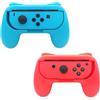 RREAKA Switch Controller Hand Grips for Nintendo Switch OLED for Joy-Con Handle Kit Gamepad for Joy Cons Rubber Surface Comfort Remote Holder Accessories 2 Pack Red,Blue