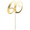 Libetui 60 Cake Topper per 60° Compleanno, Made in EU, Decorazione per Torta con Numero, Decorazione per Torta di Compleanno