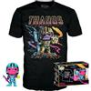 Funko Pop! & Tee: Marvel - Thanos - (BKLT) - Large - (L) - T-Shirt, Maglietta - Vestiti con Figura in Vinile da Collezione - Idea Regalo - Giocattoli e Top a Maniche Corte per gli Adulti Uomini