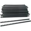 Alevar Dorsi in Plastica a Spirale per Rilegatura, 21 Anelli Diametro 10 mm, Formato A4, Capacità da 41 a 55 Fogli, Colore Nero, Confezione da 100 Pezzi