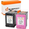 Bubprint 2 Bubprint Cartucce d'inchiostro compatibili per HP 300 XL 300XL per DeskJet D1660 D2560 D2660 D5560 F2420 F2480 F2492 F4210 F4224 F4280 F4580 Envy 110 114 120 PhotoSmart C4680 C4780 Multipack