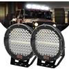 PICAA Faro da Lavoro Led Fuoristrada, Nero 2pcs 9 pollici 294W Rotondo | 12v 24v Fari di Profondità, Fendinebbia Auto per Off road 4x4 Trattore SUV ATV Camion, bianca 6000K