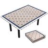 VOUNOT® Tovaglia Plastificata Rettangolare, Tovaglia Antimacchia in PVC Impermeabile, Copritavolo Rettangolare Stampato con Bordo Elastico Adatto, 180x114 cm