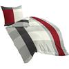 Bierbaum, Set Set Copripiumino singolo e federa in raso di cotone Mako, Multicolore (Mehrfarbig), 135 cm x 200 cm