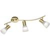 Trio Leuchten Trio 871010308 Levisto Faretto LED, 3x6 Watt, Ottone Satinato/Alabastro, 55x10x19 cm
