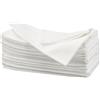 BIT.FLY Tovaglioli in tessuto - Set di 12 tovaglioli in cotone bianco 50 x 50 cm, adatti per hotel, ristoranti, feste e uso quotidiano