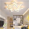 Yuanfenghua Plafoniera Led soffitto stile Moderno, Dimmerabile Lampadario Camera da letto con Telecomando, 80 W (85 * 11cm)