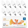 Aigostar Lampadine LED E14 6W Equivalenti a 42W, C37 Lampadina a Candelabro, Luce Bianca Calda 3000K, 510 Lumen, Confezione da 10