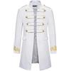 AYAZER Costume Cosplay Giacca da uomo Cavaliere Principe Punk Giacca vintage Giacca rinascimentale Uniforme da festa nobile-Blu-L