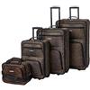 Rockland Jungle Softside - Set di valigie verticali, Leopard, Taglia unica, Jungle Softside - Set di valigie verticali