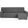 Martina Home - Emilia - Copri Chaise Longue Elastico - Braccio Destro Corto (Visto di Fronte) - Grigio