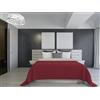 Italian Bed Linen PIUMINO ESTIVO IGNIFUGO BICOLORE SAIA, Bordeaux/Grigio Chiaro 260 x 270 cm