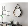 Talos Golden Style Specchio Rotondo con Fascia, Colore Chiaro: Bianco Neutro, Ø 55 cm