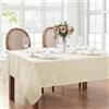 Elrene Home Fashions Tovaglia damascata, poliestere, avorio, 132 x 178 cm oblunga/rettangolare