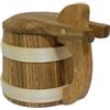 Wooden World - Boccale da birra in legno di quercia con coperchio, regalo molto solido per la festa del papà per uomo, 500 ml, 1 pinta - M06
