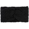 styleBREAKER Fascia per la fronte da donna in maglia fine intrecciata con torsione e nodo, fascia per capelli, fascia per la testa 04026044, colore:Nero