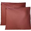 FARFALLAROSSA Coppia di Federe 100% Puro Cotone 60x60 CM, Set di 2 Tessuti per Cuscino Letto Made in Italy, Chiusura a Busta, Tinta Unita, Misura Standard - Bordeaux
