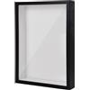Daelesr Cornice 3D Profonda, 22,7 x 31,4 cm Legno Cornice per Oggetti con Foglio Acrilico Trasparente, 3D Ombra Profonda Box Cornice per Foto, Cornice Contenitore Riempibile per Fiore Souvenir (Nero 3CM)