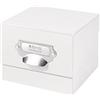 Rössler SOHO - Scatola portaoggetti per foto con coperchio, organizer per biglietti da visita, scatole, 17 x 15 x 13 cm, 1 pezzo, colore: Bianco
