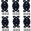 Eachave 6 pcs cerniere cabinet cerniere cerniere cassetto, cardini per mobili, armadietti da tavolo, armadi, porte in legno, accessori per mobili, vernice spray resistente alla ruggine, colore nero