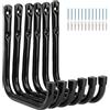PiPaFox Ganci da garage resistenti, 17 cm, gancio per attrezzi da giardino, biciclette, scale, sedie, tubo, strumenti elettrici, interni ed esterni