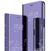 Wuzixi Cover per Samsung Galaxy A12 5G. Flip Custodia Specchio con Funzione Kickstand, Ultra-Sottile Specchio Tecnologia di Elettroplaccatura, Custodia per Samsung Galaxy A12 5G.Viola
