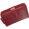 VISCONTI Portafoglio in Pelle con Chiusura a Linguetta Collezione Heritage MADAME Blocco RFID HT33 Rosso