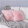 YDFYX Federa Cuscino,in Lana Artificiale Fodera per Cuscino, Super Soft Fodera per Cuscino in Pelle Deluxe Home Decor Decorativo Camera da Letto Federa Divano (2Pcs Rosa, 50x50 cm)