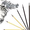 XCSJ 6 Pcs Pennelli Per Calligrafia Cinese Eccellente Kanji Giapponese Sumi da Disegno, Punta Fine, Pittura, Pennello da Scrittura Cinese per Studenti, Principianti